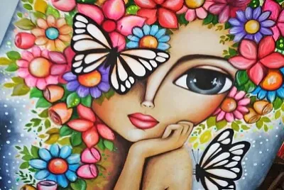 cara con flores jigsaw puzzle