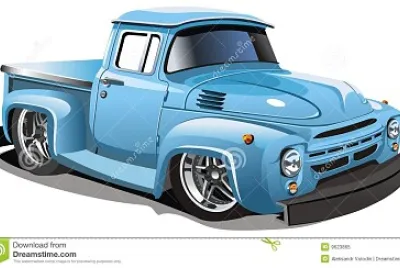 פאזל של cartoon hotrod truck ZIL-130