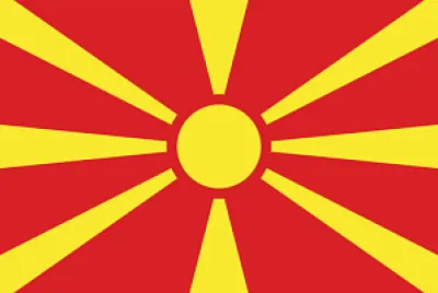Construir a bandeira Macedónia do Norte