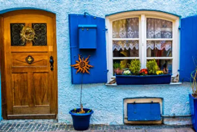 Fachada azul