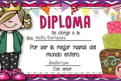 Arma este diploma para mamá