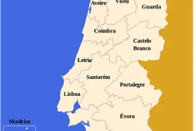 mapa de Portugal