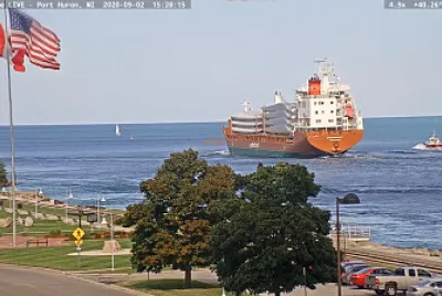 Heavy Lift m/v Marsgracht, Flags, Pilot Boat, sailboat