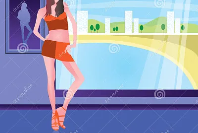 Girl at Beach Resort