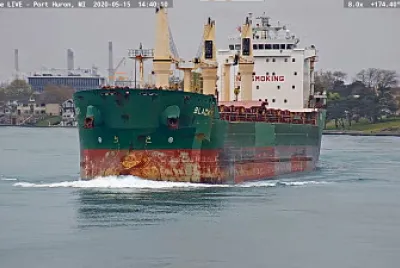 :saltie " Blacky (IMO-9393149) entering Lake Huron