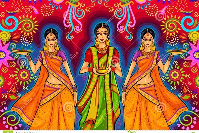 Indian Woman-Diwali Festival