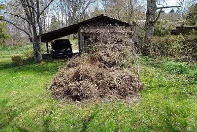 Chaumont tas de bois à broyer