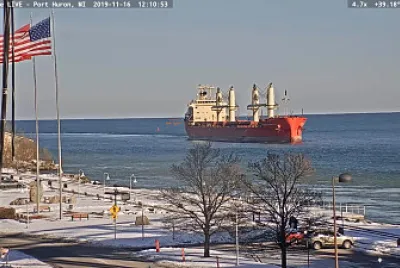  "saltie  " Federal Champain southbound off Lake Huron Flags
