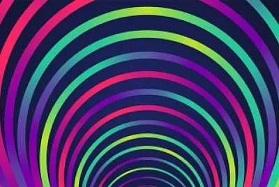 colorful neon circles