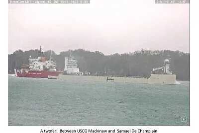 A twofer: USCG Mackinaw and Samuel De Champlain