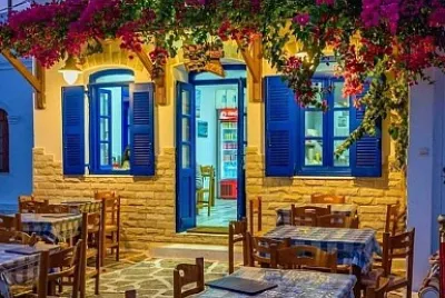Taberna de noche-Grecia
