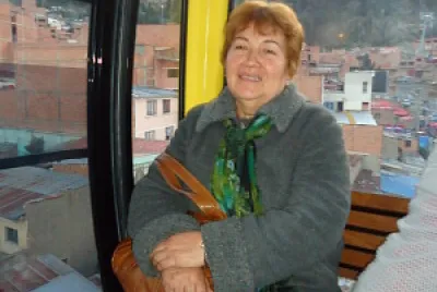 en el teleferico de la paz bolivia