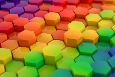 colorful hexagon