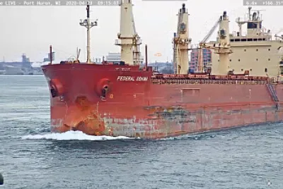 m/v Federal Oshima heading into Lake Huron