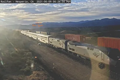 Amtrak engine #50 at SunRise Hesperia, Calif/USA