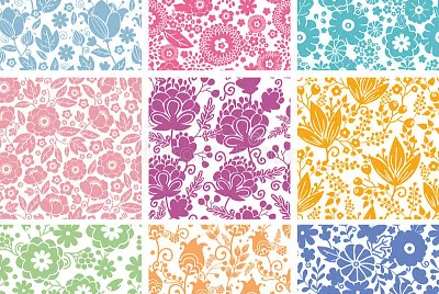 colorful flower patterns