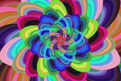 Colorful Floral Spiral