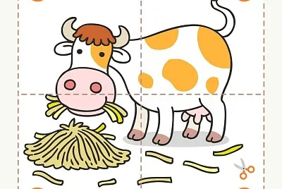 פאזל של es una vaca feliz