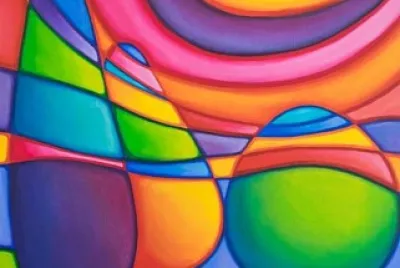 Abstracto árboles jigsaw puzzle
