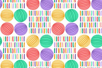 colorful Circles And Stripes