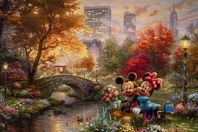 פאזל של Mickey et Minnie a la riviere