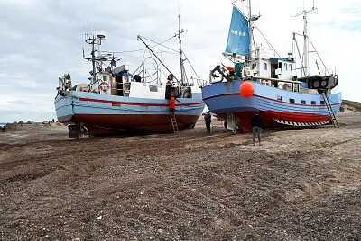 Fishing boats on beach, Denmark jigsaw puzzle