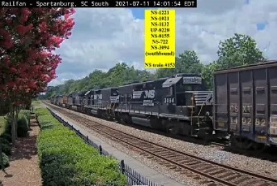 7-Lashup NS train#153  Spartanburg,SC/USA