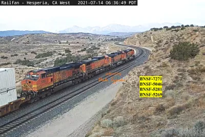 BNSF-7271, 5045, 5281, 5269 at Hesperia,CA/USA