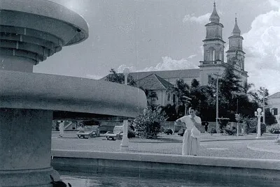 Praça da Bandeira em 1956. Canto esquerdo vê-se o