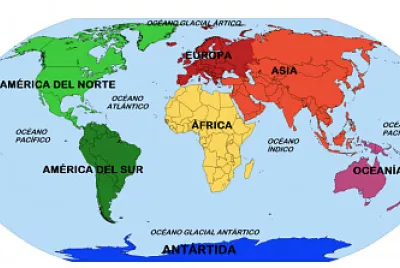 Los continentes del mundo.