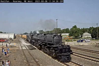 steam engine  "UP-4014 " passing Kearney,NE/USA west