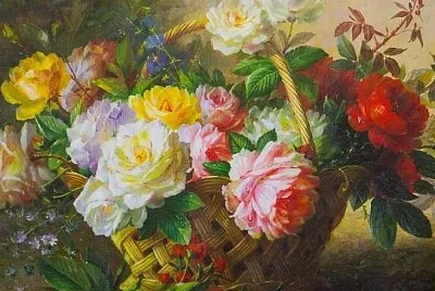 פאזל של Fleurs dans panier
