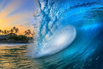 olas en el mar de hawai