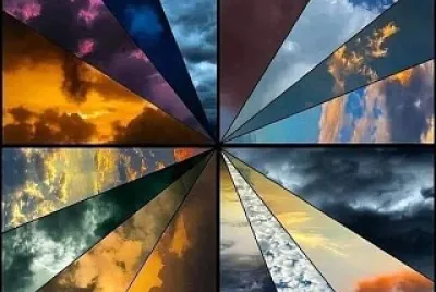 Diferentes colores en el cielo