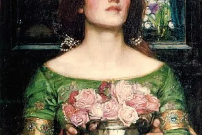 Woman with Roses