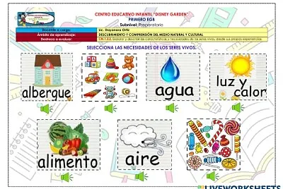 פאזל של seres vivos