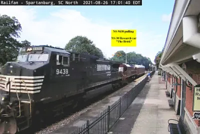 NS-9438 towing NS-38 Research Car
