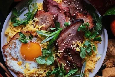 Char Siu with Golden Rice