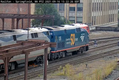 Springfield Amtrak engine #108   #117