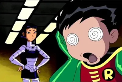 robin se mareo por la lanzada de blakfire los jovenes titanes