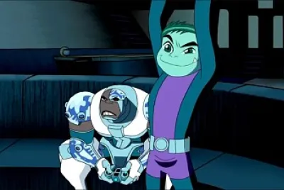chico bestia le gana a cyborg los jovenes titanes