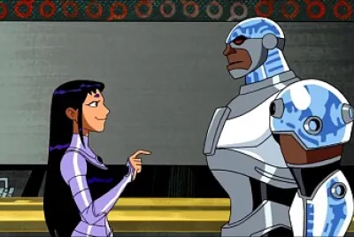 blakfire conoce a cyborg los jovenes titanes