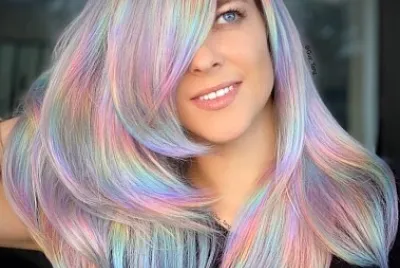 Rainbow pastel hair