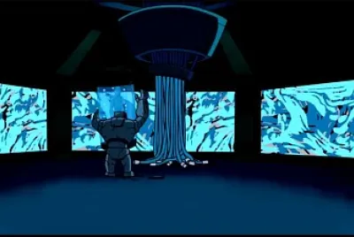 cinderblok escapa con plasmus los jovenes titanes
