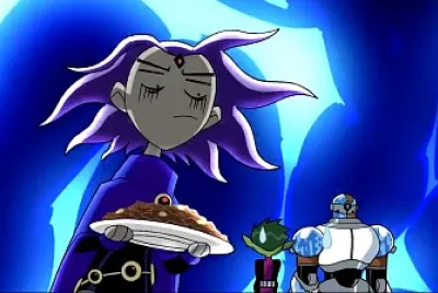 raven se enoja con chico bestia y cyborg los jovenes titanes