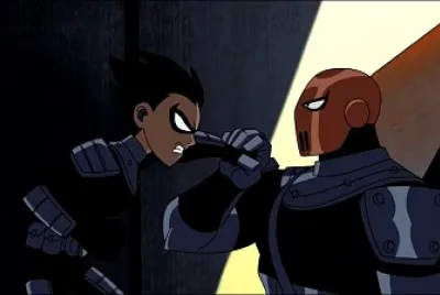 slade detiene el golpe de robin los jovenes titanes