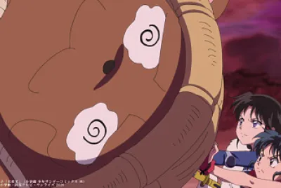setsuna y moroha rodaron a takechiyo hanyo no yashahime