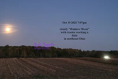 full  "Hunters Moon and Tractor in crop field 2021 jigsaw puzzle