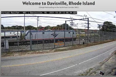 Amtrak engine 6357 at Davisville,Ri/USA high speed rails