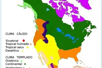 mapa climático de américa del norte.
